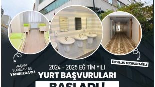 Ömer Öztürk Öğrenci Yurdumuzda 2024 – 2025 Yurt başvurularımız başlamıştır.